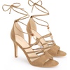 image:imageAllegra K Womens Lace Up Strappy Stiletto Heel Light Brown Sandals 9 M US