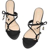 image:imageAllegra K Womens Open Toe Slide on Strappy Stiletto Heels SandalsBlack