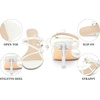 image:imageAllegra K Womens Open Toe Slide on Strappy Stiletto Heels SandalsWhite