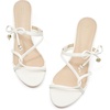 image:imageAllegra K Womens Open Toe Slide on Strappy Stiletto Heels SandalsWhite