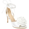 image:imageAllegra K Womens Flower Lace Up Stiletto Heel White Sandals 7 M US  7 White