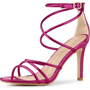 image:imageAllegra K Ladies Open Toe Strappy Stiletto Heel SandalsHot Pink