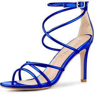 image:imageAllegra K Ladies Open Toe Strappy Stiletto Heel SandalsRoyal Blue