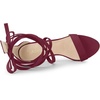 image:imageAllegra K Women Faux Suede Open Toe Stiletto Heel Lace Up Sandals  Strappy design ABS heel Open toe Lace up Stiletto heel Office Party Evening Dating 3 34 inch heightBurgundy