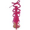 image:imageAllegra K Women Faux Suede Open Toe Stiletto Heel Lace Up Sandals  Strappy design ABS heel Open toe Lace up Stiletto heel Office Party Evening Dating 3 34 inch heightHot Pink