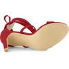 image:imageAllegra K Women Faux Suede Open Toe Stiletto Heel Lace Up Sandals  Strappy design ABS heel Open toe Lace up Stiletto heel Office Party Evening Dating 3 34 inch heightRed