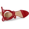 image:imageAllegra K Women Faux Suede Open Toe Stiletto Heel Lace Up Sandals  Strappy design ABS heel Open toe Lace up Stiletto heel Office Party Evening Dating 3 34 inch heightRed