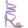 image:imageAllegra K Women Faux Suede Open Toe Stiletto Heel Lace Up Sandals  Strappy design ABS heel Open toe Lace up Stiletto heel Office Party Evening Dating 3 34 inch heightPurple