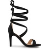 image:imageAllegra K Women Faux Suede Open Toe Stiletto Heel Lace Up Sandals  Strappy design ABS heel Open toe Lace up Stiletto heel Office Party Evening Dating 3 34 inch heightBlack
