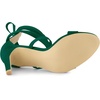 image:imageAllegra K Women Faux Suede Open Toe Stiletto Heel Lace Up Sandals  Strappy design ABS heel Open toe Lace up Stiletto heel Office Party Evening Dating 3 34 inch heightGreen