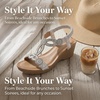 image:imageAllegra K Women Glitter Rhinestone Elastic Band Peep Toe Platform Sandals  TPR Outsole Rhinestone accents across front Elegant luxury 217 inch heel 079 inch platformSilver