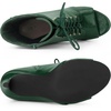 image:imageAllegra K Women Faux Leather Lace Up Peep Toe Stiletto Heel Ankle Boots  Pointed toe silhouette Comfortable toe room Versatile for daily wear ABS outsole constructionDark Green