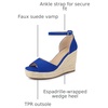 image:imageAllegra K Women Platform Espadrille Wedge Open Toe Ankle Strap Sandals  TPR outsole EVA wedge Wedge heel Party Office Casual Dating Evening Open toe Ankle strap PlatformDark Blue