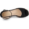 image:imageAllegra K Women Platform Espadrille Wedge Open Toe Ankle Strap Sandals  TPR outsole EVA wedge Wedge heel Party Office Casual Dating Evening Open toe Ankle strap PlatformBlack