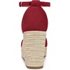 image:imageAllegra K Women Platform Espadrille Wedge Open Toe Ankle Strap Sandals  TPR outsole EVA wedge Wedge heel Party Office Casual Dating Evening Open toe Ankle strap PlatformRed