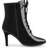 image:imageAllegra K Women Pointed Toe Stiletto Heel Lace Up Ankle Boots  Stiletto heel Comfortable fit Night out ABS outsole Pointed toe Lace up 33 inch heel 55 inch shaftBlack