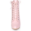 image:imageAllegra K Women Pointed Toe Stiletto Heel Lace Up Ankle Boots  Stiletto heel Comfortable fit Night out ABS outsole Pointed toe Lace up 33 inch heel 55 inch shaftPink