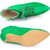image:imageAllegra K Women Pointed Toe Stiletto Heel Lace Up Ankle Boots  Stiletto heel Comfortable fit Night out ABS outsole Pointed toe Lace up 33 inch heel 55 inch shaftGrass Green