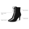 image:imageAllegra K Women Pointed Toe Stiletto Heel Lace Up Ankle Boots  Stiletto heel Comfortable fit Night out ABS outsole Pointed toe Lace up 33 inch heel 55 inch shaftBlack