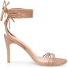 image:imageAllegra K Women Strappy Lace Up Open Toe Slingback Stiletto Heel Sandals  37inch heel height ABS outsole Tie closure Easy to style with jeans or a skirt for a casual lookNude