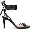 image:imageAllegra K Women Strappy Lace Up Open Toe Slingback Stiletto Heel Sandals  37inch heel height ABS outsole Tie closure Easy to style with jeans or a skirt for a casual lookBlack