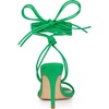 image:imageAllegra K Women Strappy Lace Up Open Toe Slingback Stiletto Heel Sandals  37inch heel height ABS outsole Tie closure Easy to style with jeans or a skirt for a casual lookGreen