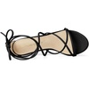 image:imageAllegra K Womens Strappy Lace Up Chunky Heeled Sandals  3 inches Heels Open Toe Faux leather Padded insole for comfort Summer Heel for Women Dress ShoesBlack
