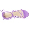 image:imageAllegra K Womens Strappy Lace Up Chunky Heeled Sandals  3 inches Heels Open Toe Faux leather Padded insole for comfort Summer Heel for Women Dress ShoesLavender