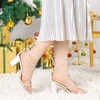 image:imageAllegra K Womens Strappy Lace Up Chunky Heeled Sandals  3 inches Heels Open Toe Faux leather Padded insole for comfort Summer Heel for Women Dress ShoesSilver