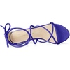 image:imageAllegra K Womens Strappy Lace Up Chunky Heeled Sandals  3 inches Heels Open Toe Faux leather Padded insole for comfort Summer Heel for Women Dress ShoesDark Blue