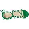 image:imageAllegra K Womens Strappy Lace Up Chunky Heeled Sandals  3 inches Heels Open Toe Faux leather Padded insole for comfort Summer Heel for Women Dress ShoesGreen