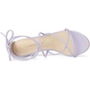 image:imageAllegra K Womens Strappy Lace Up Chunky Heeled Sandals  3 inches Heels Open Toe Faux leather Padded insole for comfort Summer Heel for Women Dress ShoesLight Purple
