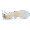 image:imageAllegra K Womens Strappy Lace Up Chunky Heeled Sandals  3 inches Heels Open Toe Faux leather Padded insole for comfort Summer Heel for Women Dress ShoesSky Blue