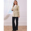 image:imageAllegra K Blazers for Women Business Casual Long Sleeve Office Work Belted Long Blazer Suit JacketKhaki