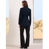 image:imageAllegra K Blazers for Women Business Casual Long Sleeve Office Work Belted Long Blazer Suit JacketNavy Blue