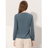 image:imageAllegra K Chiffon Blouse for Womens V Neck Long Sleeve Business Causal Shirt