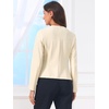 image:imageAllegra K Collarless Blazer for Womens Work Suit Jackets  Lightweight Open Front Long Sleeve Formal Office Dressy CasualBeige