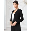 image:imageAllegra K Collarless Blazer for Womens Work Suit Jackets  Lightweight Open Front Long Sleeve Formal Office Dressy CasualBlack