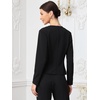 image:imageAllegra K Collarless Blazer for Womens Work Suit Jackets  Lightweight Open Front Long Sleeve Formal Office Dressy CasualBlack