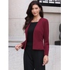 image:imageAllegra K Collarless Blazer for Womens Work Suit Jackets  Lightweight Open Front Long Sleeve Formal Office Dressy CasualBurgundy