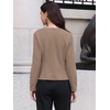 image:imageAllegra K Collarless Blazer for Womens Work Suit Jackets  Lightweight Open Front Long Sleeve Formal Office Dressy CasualDark Khaki