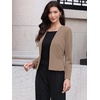 image:imageAllegra K Collarless Blazer for Womens Work Suit Jackets  Lightweight Open Front Long Sleeve Formal Office Dressy CasualDark Khaki
