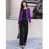 image:imageAllegra K Collarless Blazer for Womens Work Suit Jackets  Lightweight Open Front Long Sleeve Formal Office Dressy CasualDark Purple