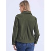 image:imageAllegra K Corduroy Jacket for Women Long Sleeve Button Down Outerwear  Corduroy Shacket Casual Fall Winter Outerwear Long Sleeve Button Up Jacket Front Pockets Lapel CollarArmy Green