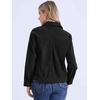 image:imageAllegra K Corduroy Jacket for Women Long Sleeve Button Down Outerwear  Corduroy Shacket Casual Fall Winter Outerwear Long Sleeve Button Up Jacket Front Pockets Lapel CollarBlack