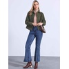 image:imageAllegra K Corduroy Jacket for Women Long Sleeve Button Down Outerwear  Corduroy Shacket Casual Fall Winter Outerwear Long Sleeve Button Up Jacket Front Pockets Lapel CollarArmy Green