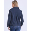 image:imageAllegra K Corduroy Jacket for Women Long Sleeve Button Down Outerwear  Corduroy Shacket Casual Fall Winter Outerwear Long Sleeve Button Up Jacket Front Pockets Lapel CollarDark Blue