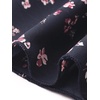 image:imageAllegra K Floral Top for Womens Sweetheart Neck Shirred Ruffle Peplum Tops  Sweetheart Neck Puff Short Sleeve Floral Pattern Smocked Bust and Shoulder Ruffled Hem Peplum TopDark Blue