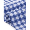 image:imageAllegra K Gingham Tops for Women Summer Cute Cap Sleeve Square Neck Plaid Shirts Casual BlousesNavy