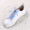 image:imageAllegra K Gradient Organza Casual Wide Shoelaces 1 Pair  Unisex High Tops And Canvas Shoes Hiking And Trekking Gradient Color Shoelaces Replace Shoelaces CasualBlue Pink